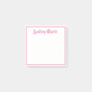 PERSONLIG namn efter IT-anteckningar Post-it Block