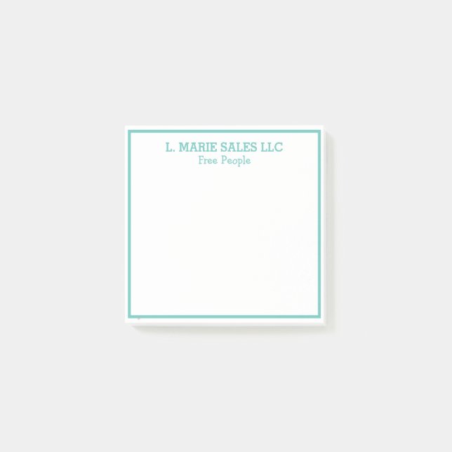 PERSONLIG namn efter IT-anteckningar Post-it Block (Framsida)