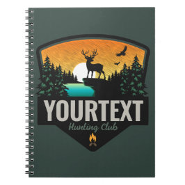 Personlig NAMN Elk Hunting Wilderness Sunset Anteckningsbok