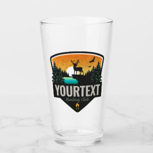 Personlig NAMN Elk Hunting Wilderness Sunset Glaskopp