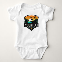 Personlig NAMN Elk Hunting Wilderness Sunset T Shirt