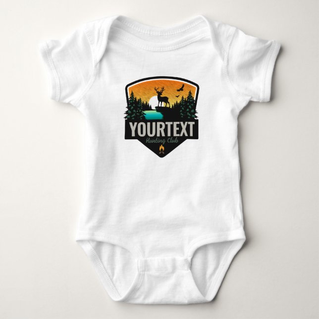 Personlig NAMN Elk Hunting Wilderness Sunset T Shirt (Framsida)