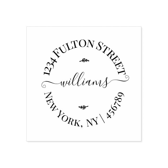 Personlig Namn eller Logotyp Returadress Stämpel (Tryck)