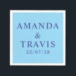 Personlig Namn enkel Modern Minimal Bröllop Pappersservett<br><div class="desc">Personlig Namn enkla moderna minimala Pappra Bröllop-servetter.</div>