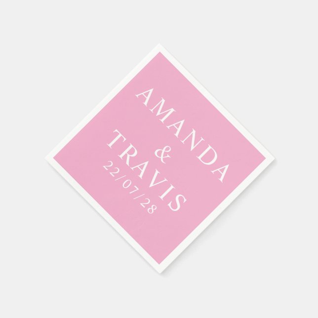 Personlig Namn enkel Modern Minimal Bröllop Pappersservett (Hörn)