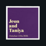 Personlig Namn enkel Modern Minimal Bröllop Pappersservett<br><div class="desc">Personlig Namn Simple Modern Minimal Bröllop Napkins lägger till ditt namn här.</div>