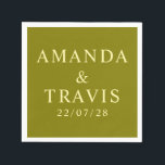 Personlig Namn enkel Modern Minimal Bröllop Pappersservett<br><div class="desc">Personlig Namn enkla moderna minimala Pappra Bröllop-servetter.</div>