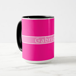 Personlig Namn enkel Shock rosa Mugg