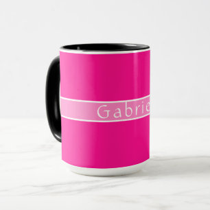 Personlig Namn enkel Shock rosa Mugg