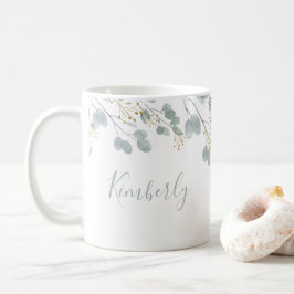 Personlig Namn Eucalyptus Kaffemugg