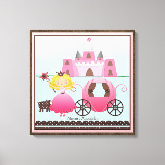 Personlig Namn Fairy Princess Castle Anpassningsba Canvastryck