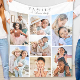 Personlig Namn-familjens fotosamling Fleecefilt