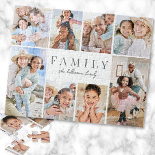 Personlig Namn-familjens fotosamling Pussel