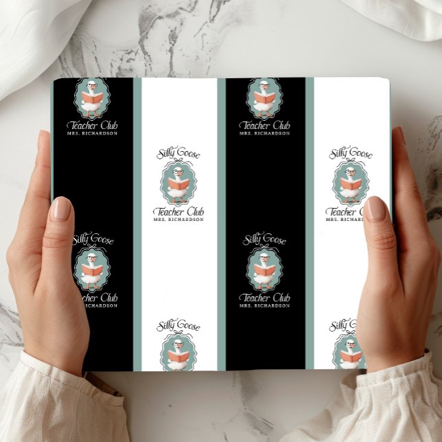 Personlig Namn Fånig Goose Teacher Klubb Presentpapper (Skapare uppladdad)