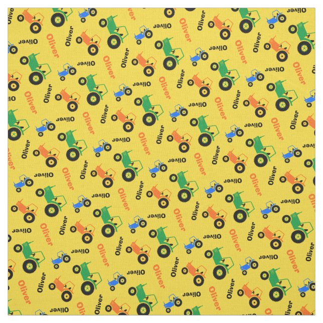 Personlig: namn färgväv för traktor tyg (Prov)