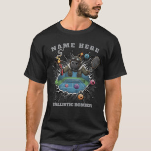 Personlig Namn Fet Pickleball Fanpresent Maskot T Shirt