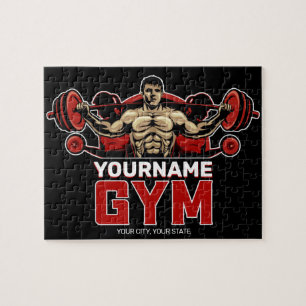 Personlig NAMN Fitness Hem GYM Viktlyftning Pussel