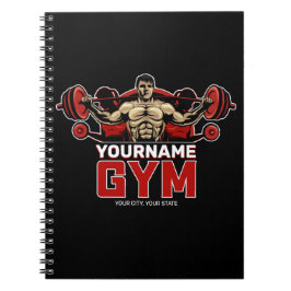 Personlig NAMN Fitness Hem GYM Weight Lyft Anteckningsbok