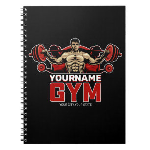 Personlig NAMN Fitness Hem GYM Weight Lyft Anteckningsbok