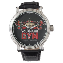 Personlig NAMN Fitness Hem GYM Weight Lyft Armbandsur