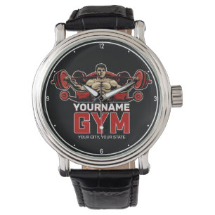 Personlig NAMN Fitness Hem GYM Weight Lyft Armbandsur