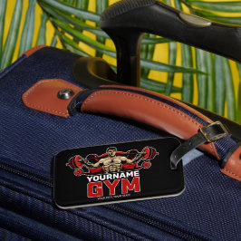 Personlig NAMN Fitness Hem GYM Weight Lyft Bagagebricka