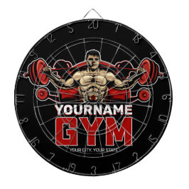 Personlig NAMN Fitness Hem GYM Weight Lyft Darttavla