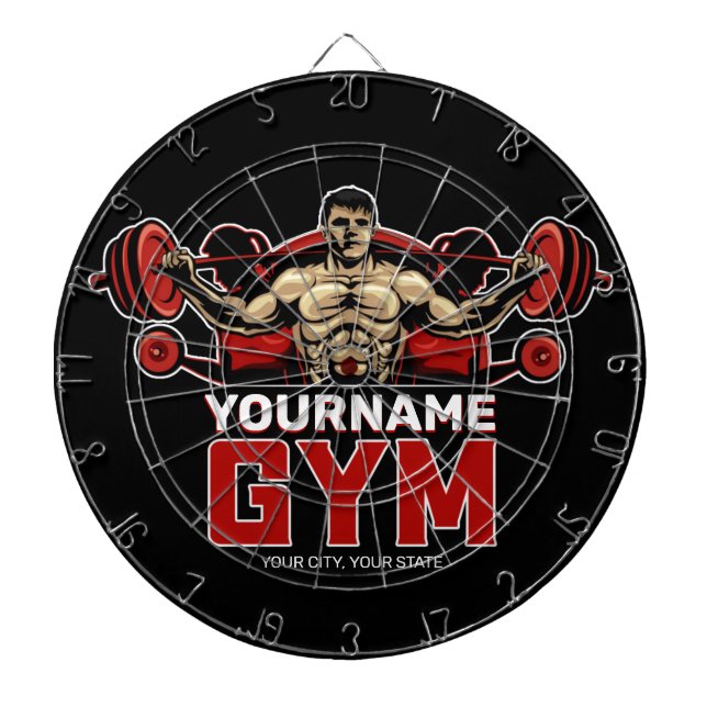 Personlig NAMN Fitness Hem GYM Weight Lyft Darttavla (Framsidan)