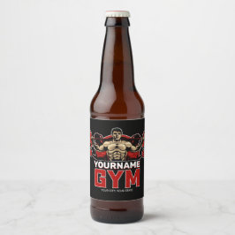 Personlig NAMN Fitness Hem GYM Weight Lyft Ölflaska Etikett