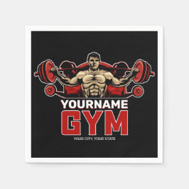 Personlig NAMN Fitness Hem GYM Weight Lyft Pappersservett