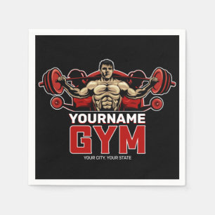 Personlig NAMN Fitness Hem GYM Weight Lyft Pappersservett