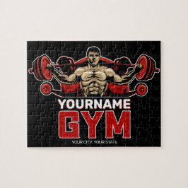Personlig NAMN Fitness Hem GYM Weight Lyft Pussel