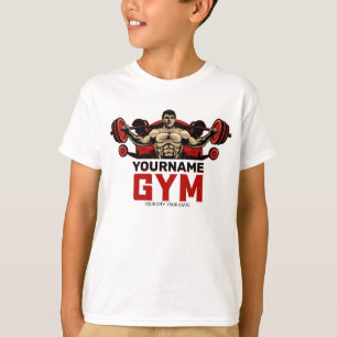 Personlig NAMN Fitness Hem GYM Weight Lyft T Shirt