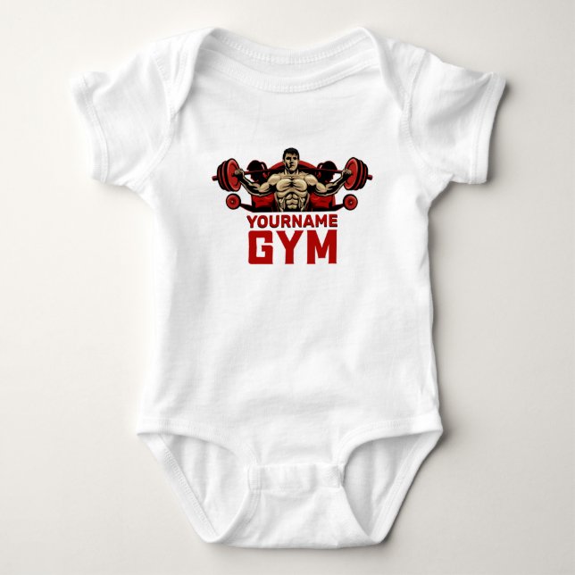 Personlig NAMN Fitness Hem GYM Weight Lyft T Shirt (Framsida)