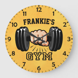 Personlig NAMN Fitness Trainer GYM Anpassningsbar Stor Klocka