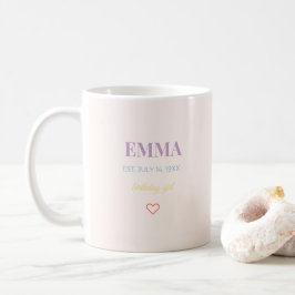 Personlig Namn Födelsedags Kaffe Mugg  Typografi