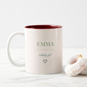 Personlig Namn Födelsedags Kaffe Mugg Typografi
