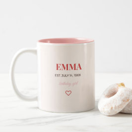 Personlig Namn Födelsedags Kaffe Mugg  Typografi