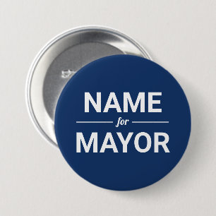 Personlig Namn för Mayor Anpassningsbar Färg & T Knapp