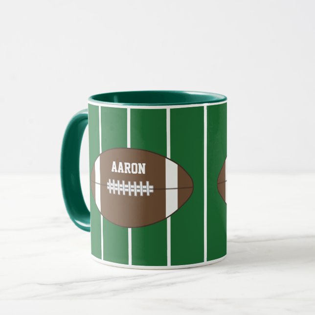 Personlig Namn Fotboll Sport Kaffe Mugg (Framsida vänster)