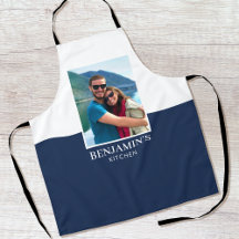 Personlig Namn Foto Mörk blått Modern