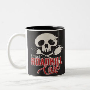 Personlig NAMN Fräck Roadkill Café Diner Två-Tonad Mugg