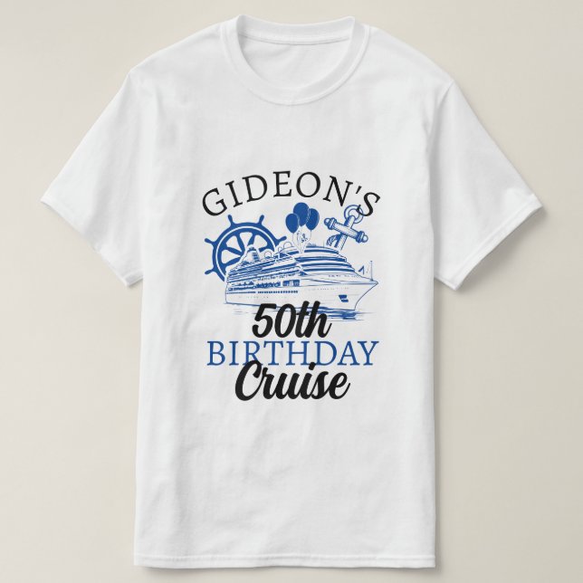 Personlig Namn Frakt Bubons Cruise Birthday T Shirt (Design framsida)