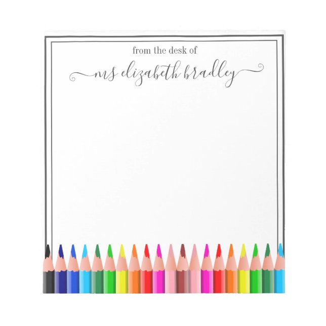 Personlig Namn | Från Anteckningsblockets skrivbor Anteckningsblock (Framsida)