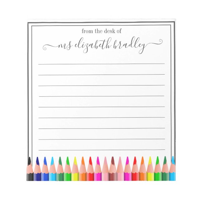 Personlig Namn | Från Anteckningsblockets skrivbor Anteckningsblock (Framsida)