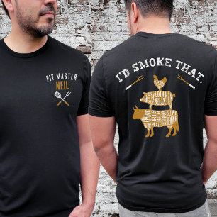 Personlig Namn Front och Back... Röker jag det. T Shirt
