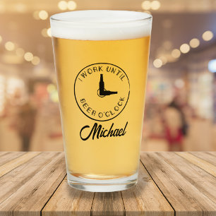 Personlig Namn Funny Beer Glass Glaskopp