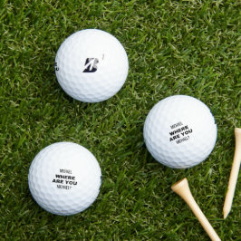 Personlig Namn Funny Borttappad Golf Bollar