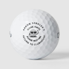 Personlig Namn Funny Borttappad Golf Bollar för Go