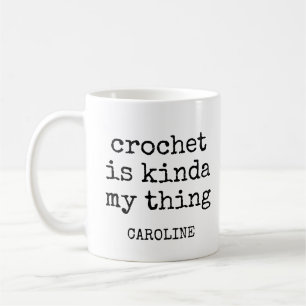 Personlig Namn Funny Crochet Älskare Humor citat Kaffemugg